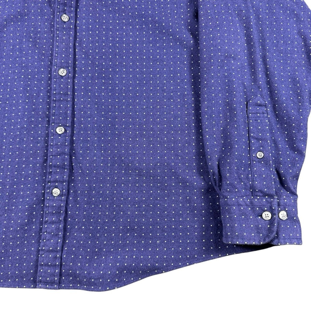 Brooks Brothers Flannel Shirt Men's XL Polka Dot Regent Fit 1818 100% Cotton - Picture 3 of 10